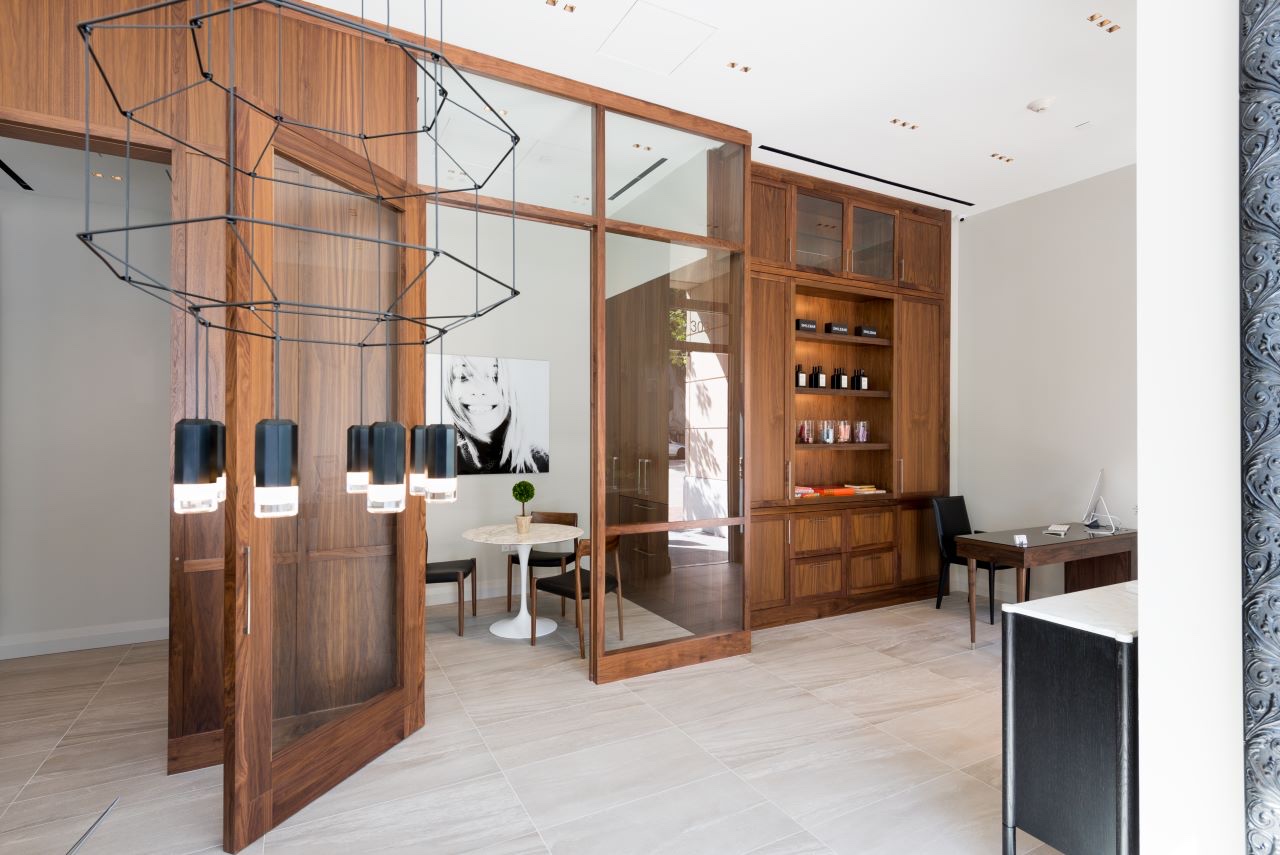 Smilebar clinic interior with modern design and teeth whitening product display